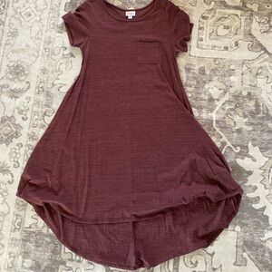 LuLaRoe Burgundy High-Low Dress